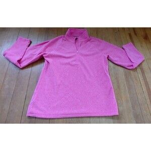 Eddie Bauer Women's Long Sleeve Fleece Hot Pink Quarter Zip Pullover Large L